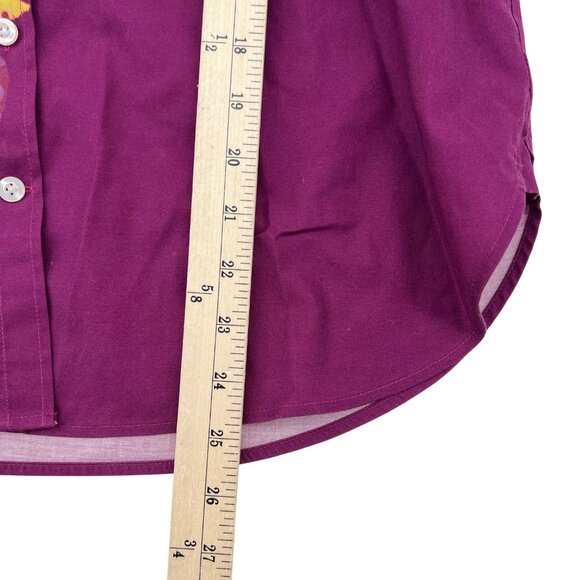 Chicos Womens Button-Up Floral Shirt Purple Multicolor Size 0 US 4 - Picture 6 of 7